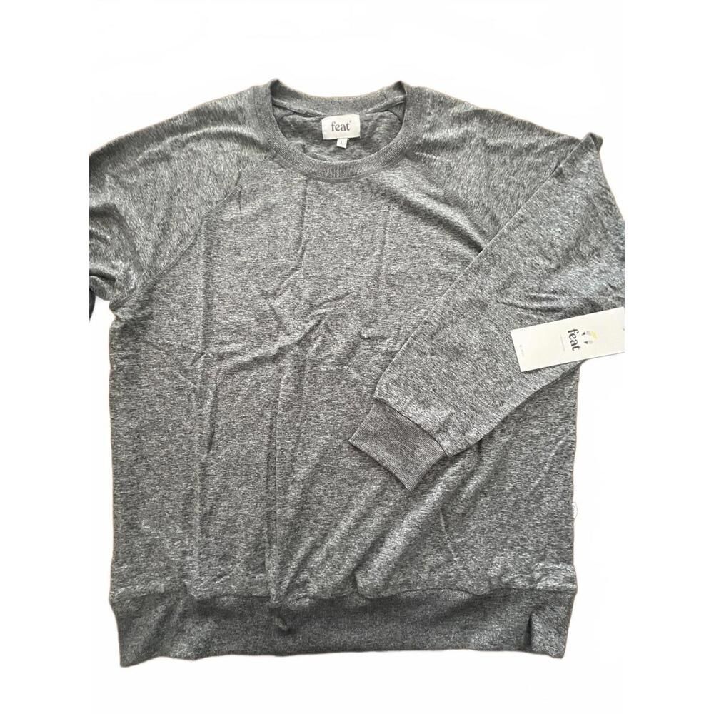 feat Men's Grey Crewneck Sweatshirt Size Large